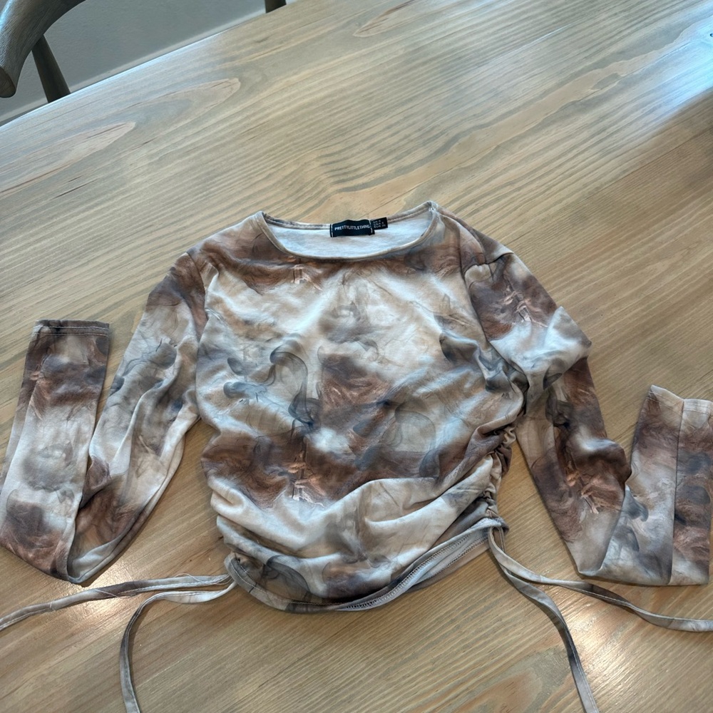 PrettyLittleThing Earthy Tie-Dye Top